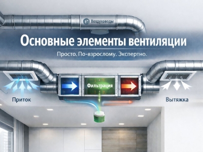 Основные элементы вентиляции и их функции