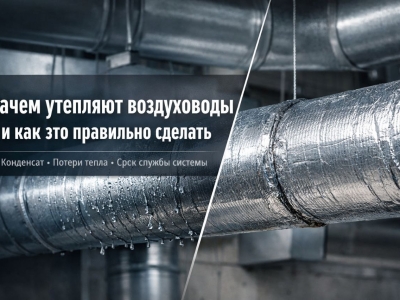 Зачем утепляют воздуховод и как это правильно сделать?