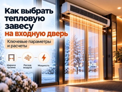 Как выбрать тепловую завесу на входную дверь: ключевые параметры и расчеты