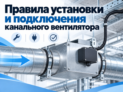 Правила установки и подключения канального вентилятора