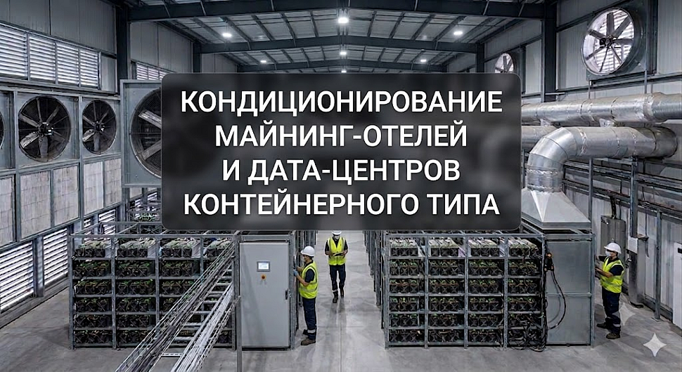 Кондиционирование и вентиляция майнинг-отелей и дата-центров контейнерного типа Кондиционирование и вентиляция майнинг-отелей и дата-центров контейнерного типа