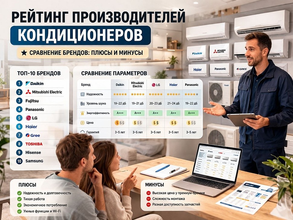 Рейтинг производителей кондиционеров Рейтинг производителей кондиционеров