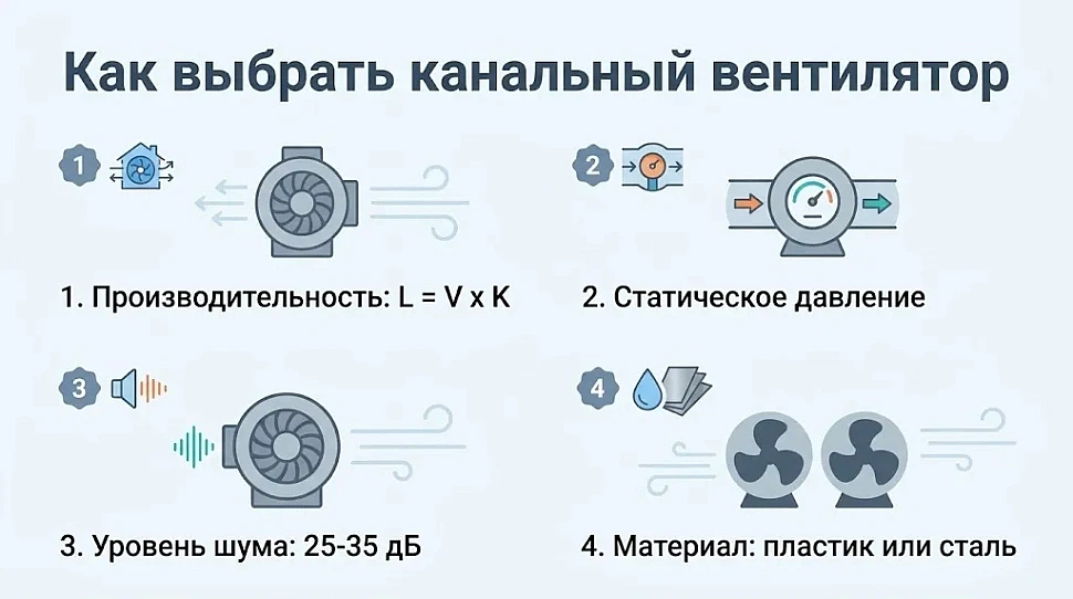 Как выбрать канальный вентилятор Как выбрать канальный вентилятор