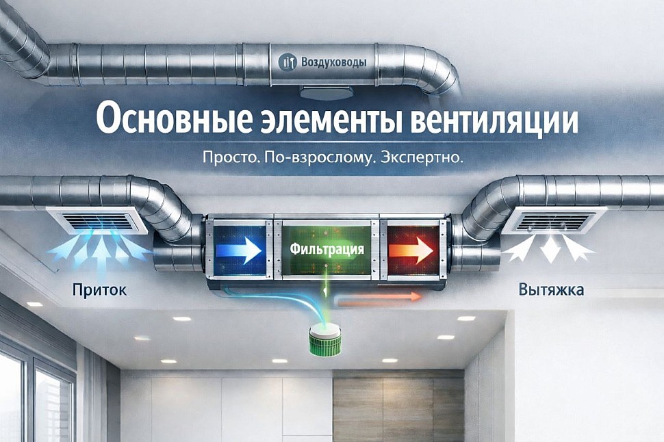Основные элементы вентиляции и их функции