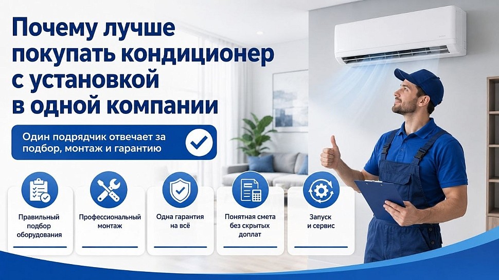 Почему лучше покупать кондиционер с установкой в одной компании Почему лучше покупать кондиционер с установкой в одной компании