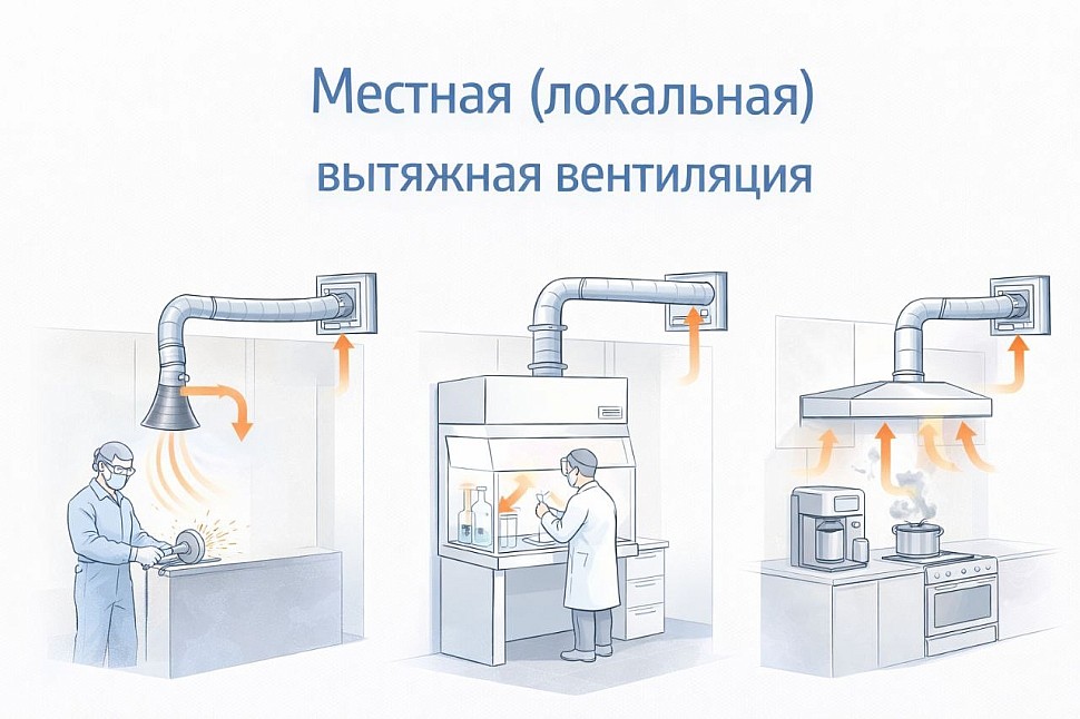 Местная (локальная) вытяжная вентиляция Местная (локальная) вытяжная вентиляция