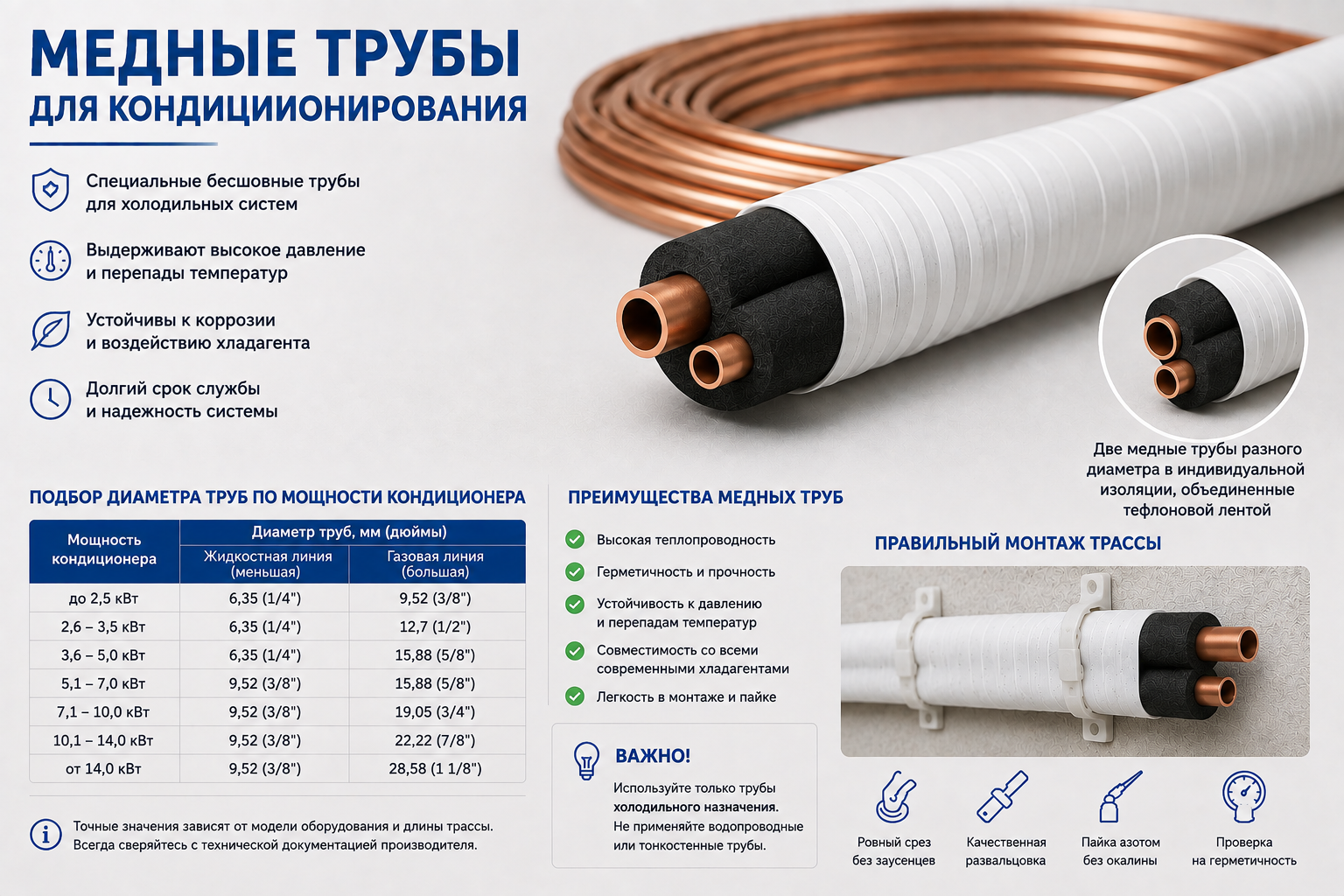 Медные трубы для кондиционирования