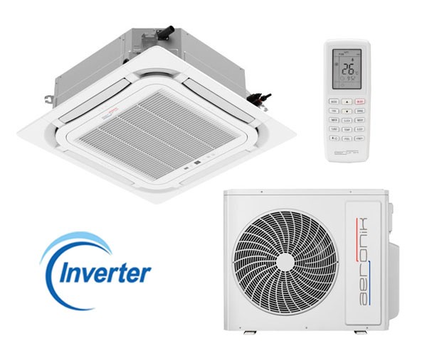 Кассетный кондиционер AERONIK ASI-AKH125R1/B-S INV / ASO-AGUHN125R1/INV