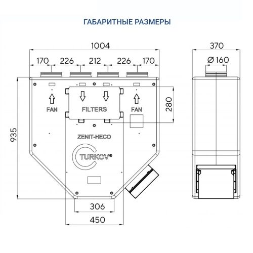 Приточно-вытяжная установка Turkov Zenit Heco V 350 E (EPP). Фото 5 Приточно-вытяжная установка Turkov Zenit Heco V 350 E (EPP). Фото 5
