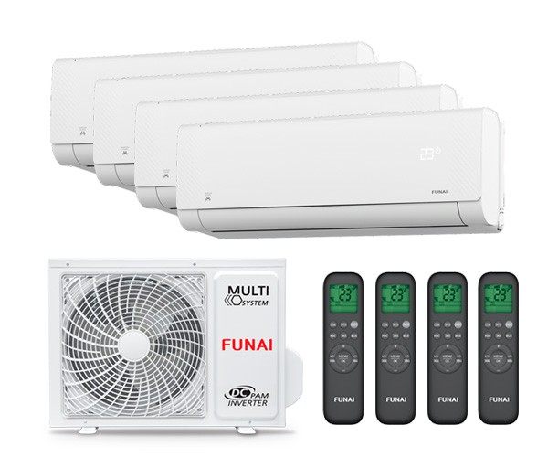 Мульти сплит-система Funai 4 x RAM-I-SG25HP.W03 / RAM-I-4OK105HP.01/U Мульти сплит-система Funai 4 x RAM-I-SG25HP.W03 / RAM-I-4OK105HP.01/U