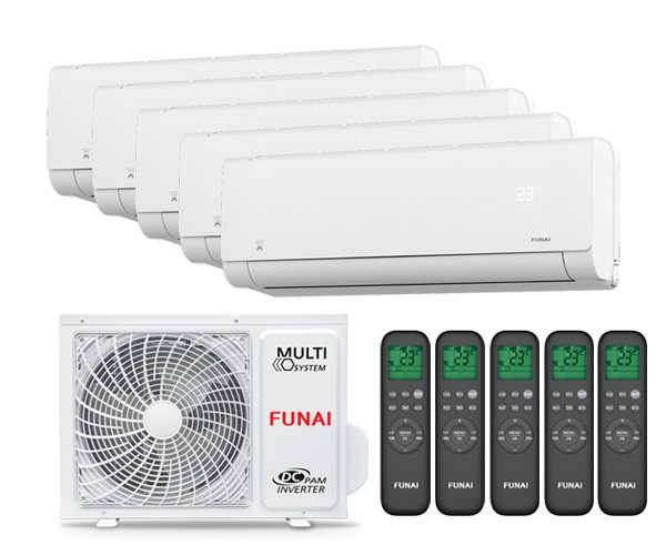 Мульти сплит-система Funai 5 x RAM-I-SG25HP.W03 / RAM-I-5OK120HP.01/U Мульти сплит-система Funai 5 x RAM-I-SG25HP.W03 / RAM-I-5OK120HP.01/U