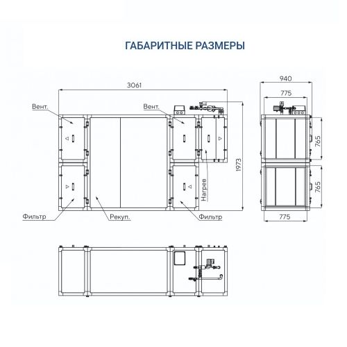 Приточно-вытяжная установка Turkov Zenit HECO S 4100 W. Фото 4