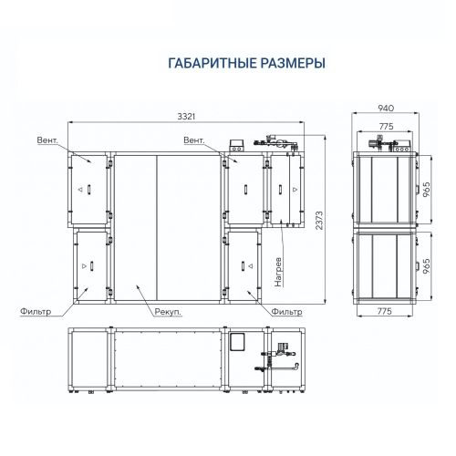 Приточно-вытяжная установка Turkov Zenit HECO S 6100 W. Фото 4