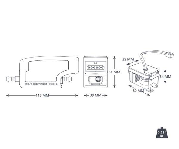 Дренажная помпа Aspen Mini Orange. Фото 3 Дренажная помпа Aspen Mini Orange. Фото 3