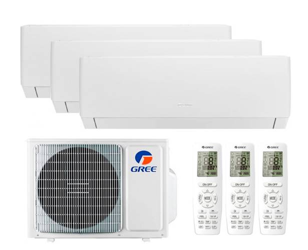 Мульти сплит-система Gree 3 x GWH09AGAXA-K6DNA4C/I / GWHD(24)NK6OO (LCLH)