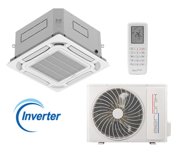 Кассетный кондиционер AERONIK ASI-AKH35R1/B-S INV / ASO-AGUHN35R1/INV