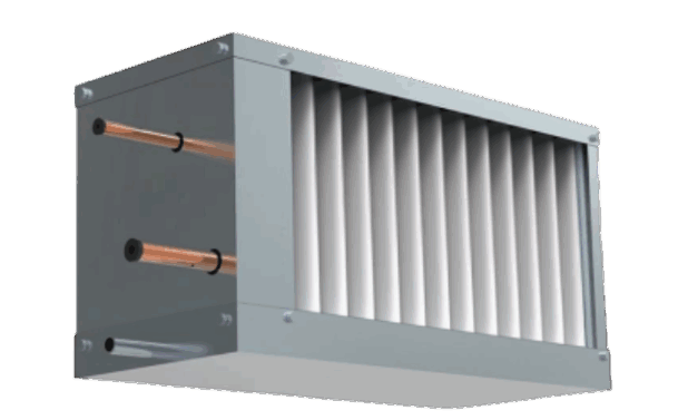 Фреоновый испаритель для прямоугольных каналов MINIBOX.EF 600-300