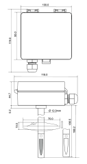 Канальный датчик KFTF RHT Duct-D температуры и влажности с дисплеем LCD